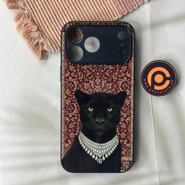 iPhone 17 Pro Max - Persian Calligraphy Art 11 - Black Panther - Premium Metal Printed soft Bumper shock Proof Case CS-43485