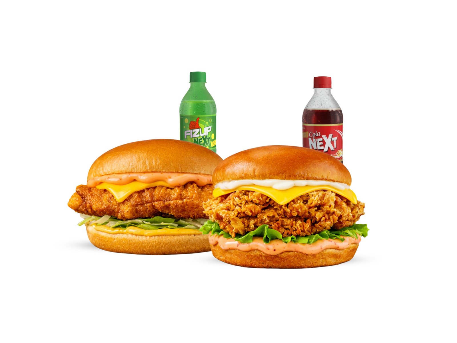 2 Burgers with 2 Drinks