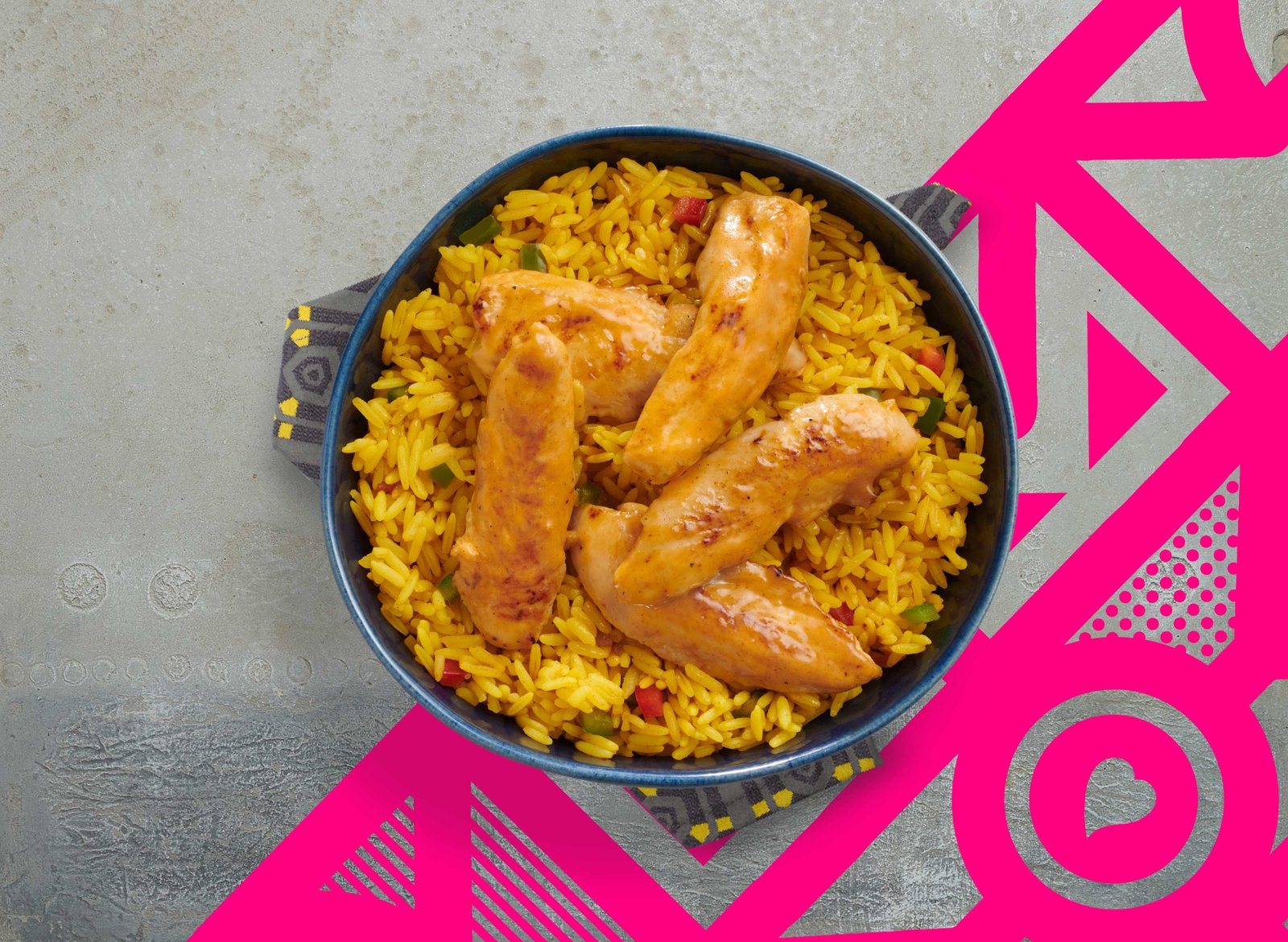 Grilled Chicken Strips & Spicy Rice