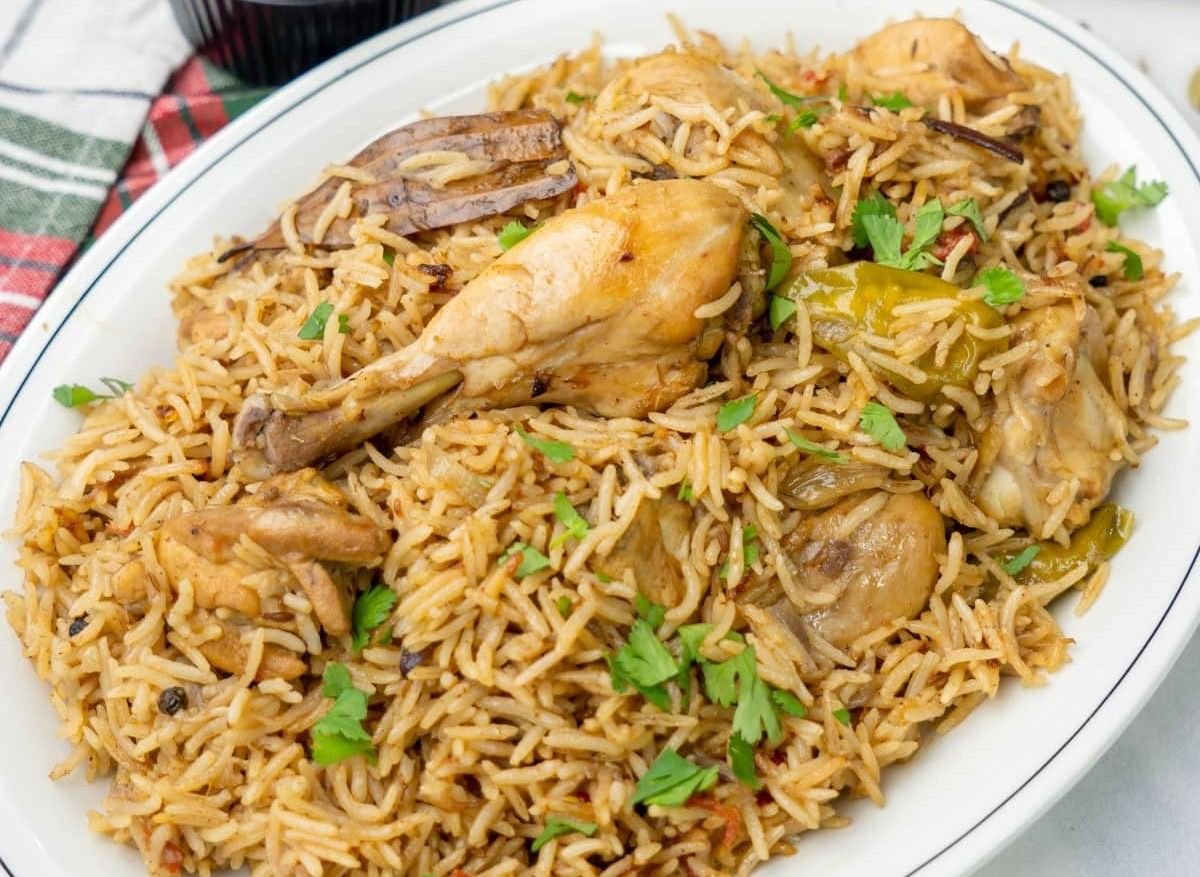 Chicken Pulao With Chicken Piece