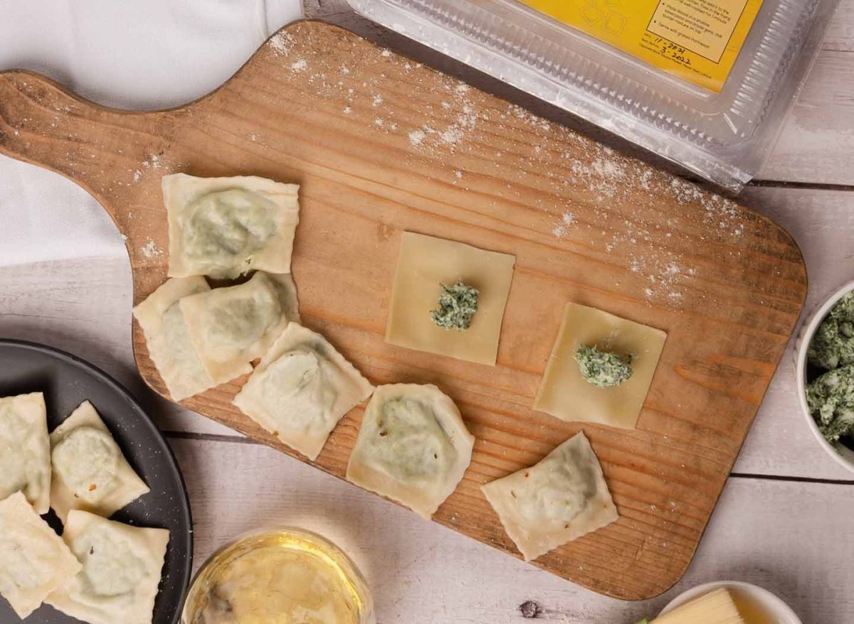 Ravioli Spinach Ricotta Feta & Lemon Zest